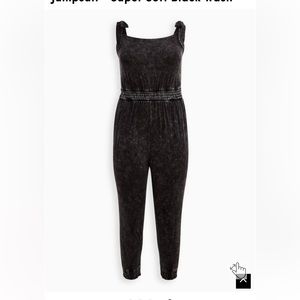 Torrid black wash super soft jumpsuit